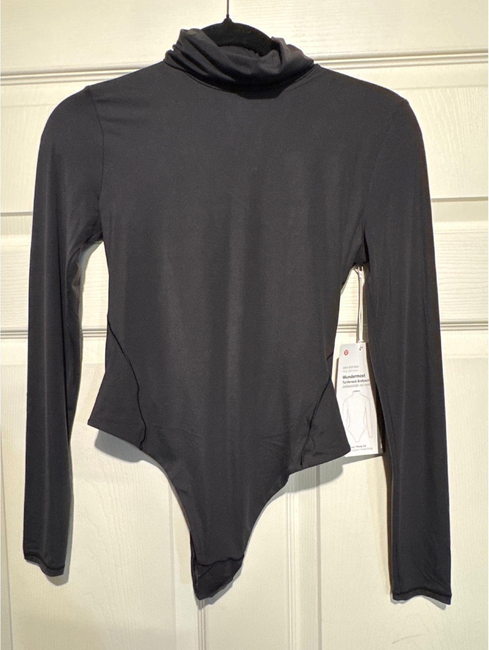 Lululemon Wundermost Ultra Soft Nulu Turtleneck Bodysuit, Size Small, Black